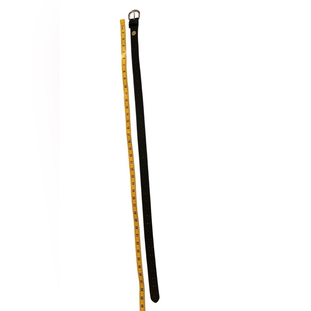 A Vince Camuto black belt with gold Buckle and emblem, size M. - Picture 3 of 13